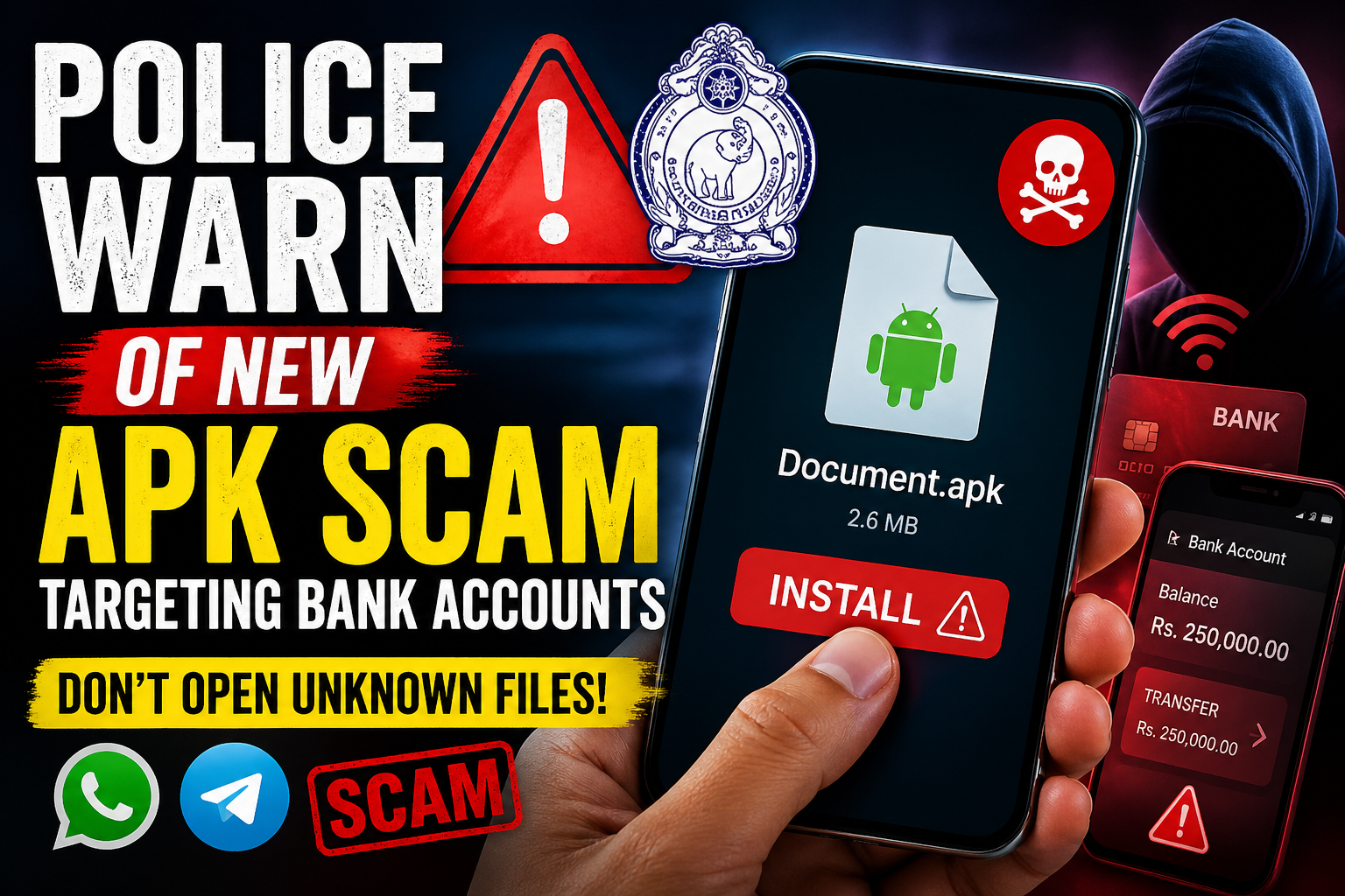 Police Warn of New APK Scam Targeting Bank Accounts